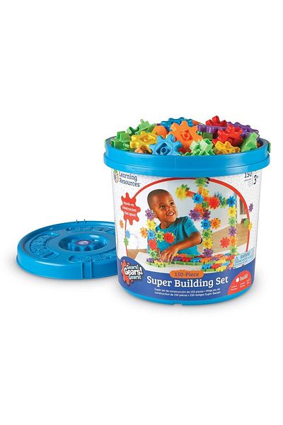 Learning Resources Setul Constructorului Gears! Gears! Gears! Deluxe - versiunea Super Set - 150 piese