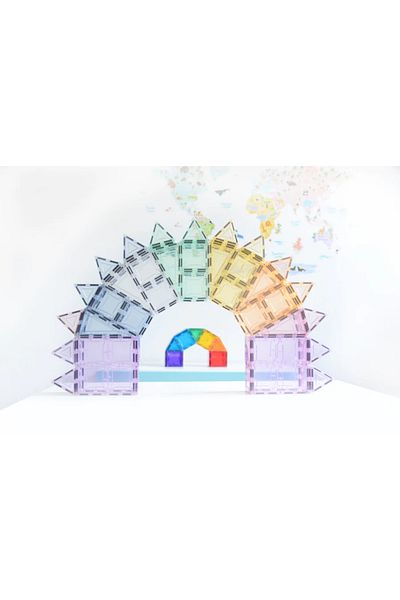 Magblox Set magnetic Magblox - 66 piese magnetice de constructie PASTEL transparente