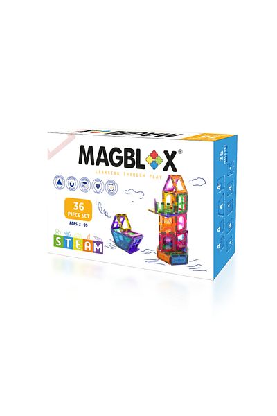 Magblox Set magnetic Magblox - 36 piese magnetice accesorii pentru constructie