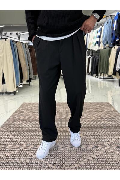Butik Fileli Baggy Kumaş Pantolon
