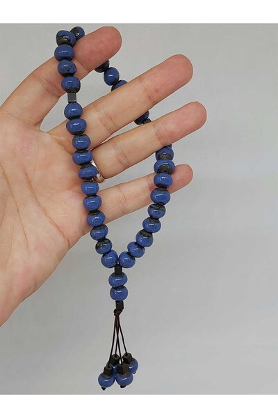 Yasamtohumu Серія «Земля Анатолії» 33-х синіх керамічних намистин 8-9 мм (54298)