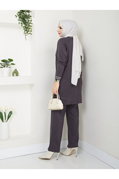 MODAMÜNASİP Υπέροχο Μερσεριζέ Αντιπιλιστικό Άνετο και Κομψό Σετ Δύο Τεμαχίων