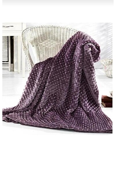 AKSU HALI Lux Ozerdem Aksu - بطانية حريرية ناعمة، مفردة، 150x220 أرجواني رمادي