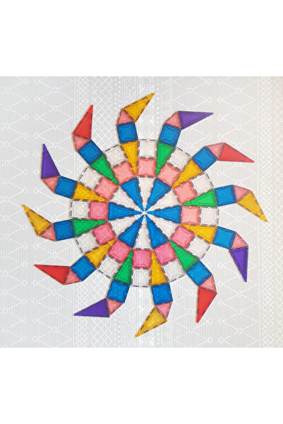 Magblox Mandala card set for magnetic construction sets