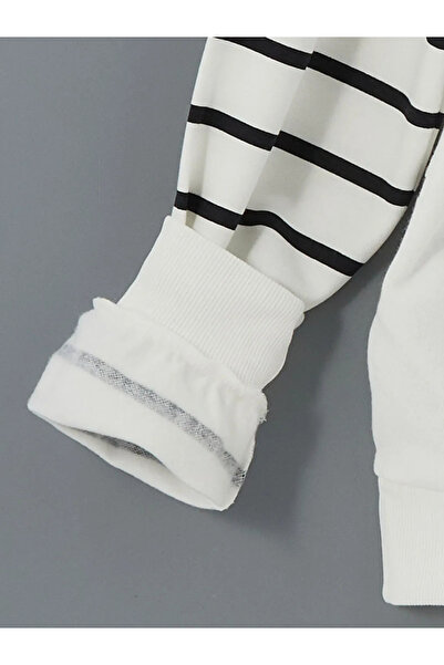 LC Waikiki LCW Kids Ekru Kapüşonlu Snoopy Baskılı Kız Çocuk Kalın Sweatshirt