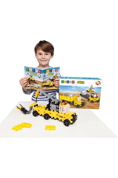 Clicstoys Set De Construit Vehicule De Constructie, Clics
