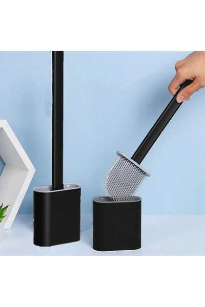 Single Silicone Toilet Brush / Bendable Practical Silicone Wc Toilet Bowl Brush