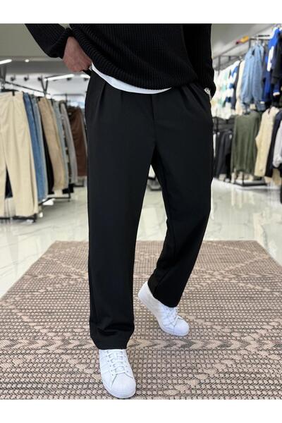Butik Fileli Baggy Kumaş Pantolon