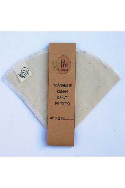 Fibi Natural 100% Raw Cotton Washable Coffee Filter - V60