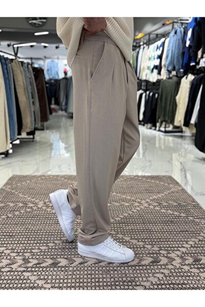 Butik Fileli Baggy Kumaş Pantolon