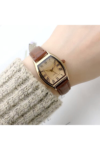 Toz Vintage ساعة براون بالدورا خمر ريترو