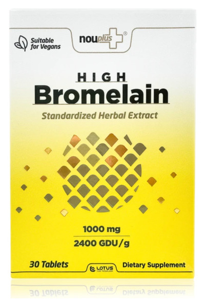 Nouplus بروميلين عالي 1000 مل 30 قرص