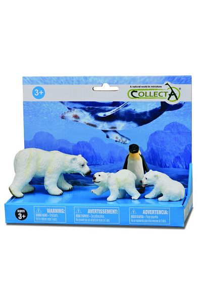 Collecta Σετ 4 χειροποίητων φιγούρων με πολικές αρκούδες και πιγκουίνους