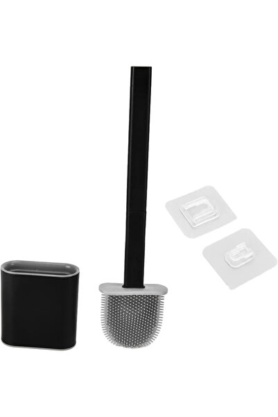 Single Silicone Toilet Brush / Bendable Practical Silicone Wc Toilet Bowl Brush