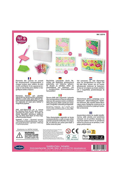 Sentosphere Kreativní sada - Krabičky s kamínky, plameňák