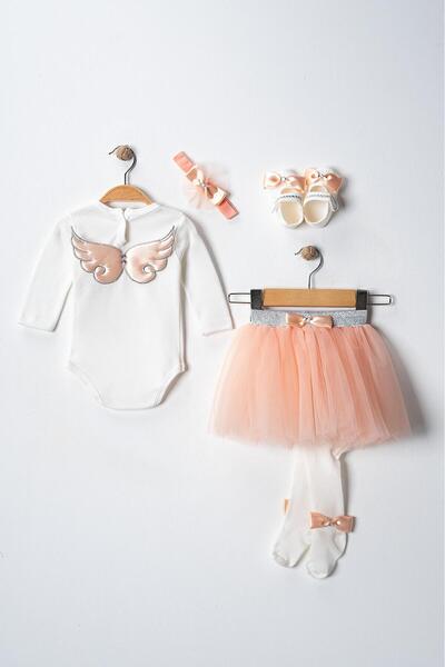 sarishco Baby Girl Party Outfit Angel Wing Skirt / Dress Set