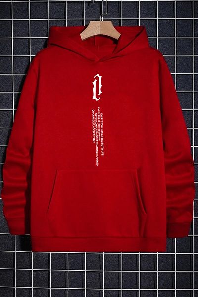 halowear Unisex Vertical Print Story Red Sweatshirt