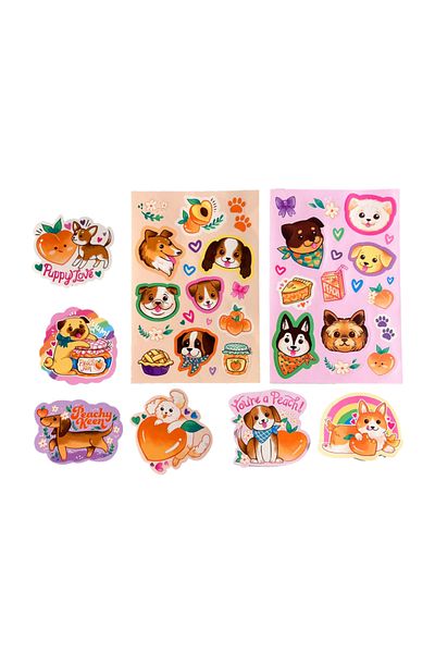 Ooly Scented stickers - Stickiville Puppies and Peaches