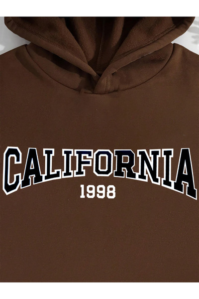 mw memowear Unisex California 1998 Themed Brown Sweatshirt