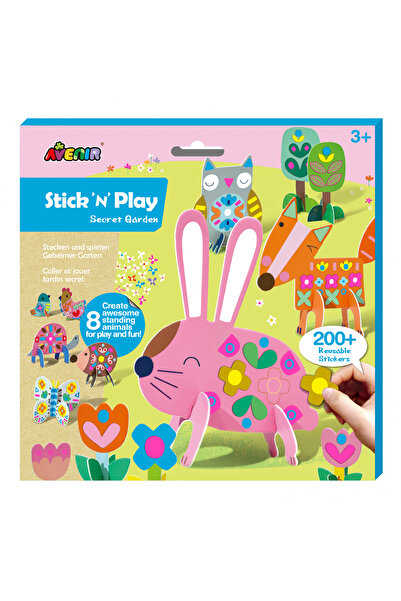 AVENİR Joc creativ Stick N Play cu scene 3D si stickere repozitionabile - Gradina Secreta