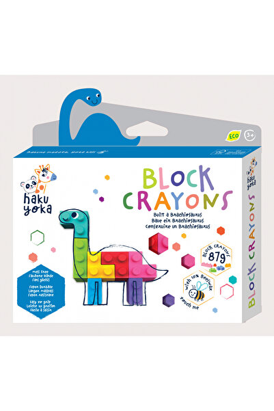 AVENİR Creioane cerate interconectabile Block Crayons - Dinozaur Brachiosaurus, Haku Yoka
