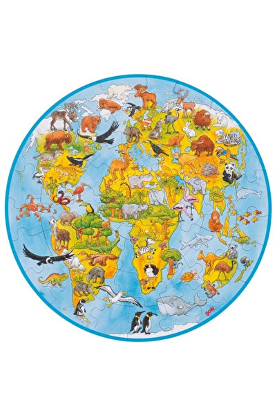 Goki Kruhové puzzle XXL World - 49 dílků