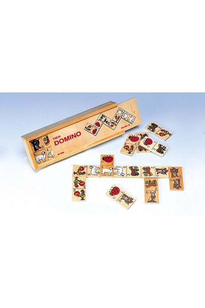 Goki Domino Animals In Wooden Box