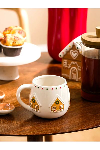 LC Waikiki New Year's Themed Ceramic Mug 470 ml Christmas Gift New Year's Decoration