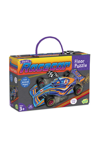 Peaceable Kingdom Puzzle de podea ve tvaru masina de curse, Racecar Floor Puzzle