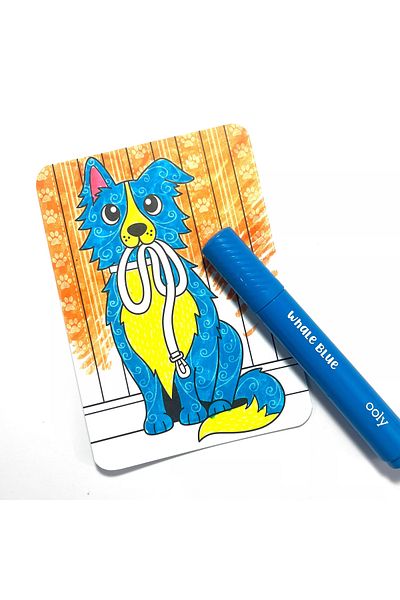 Ooly Undercover Art Secret Pattern Coloring Set - Cats
