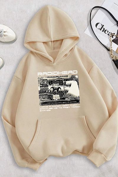 ciwi&life Φούτερ Unisex RADIDHEAD με στάμπα μπεζ