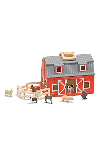 Melissa & Doug Skládací dřevěná stáj Melissa and Doug