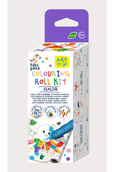 AVENİR Kit rola de desenat pe numere - 2 m, include 4 creioane colorate cerat...