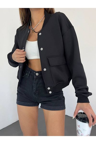 Butik Beyza Гъвкаво дамско бомбър яке от ликра