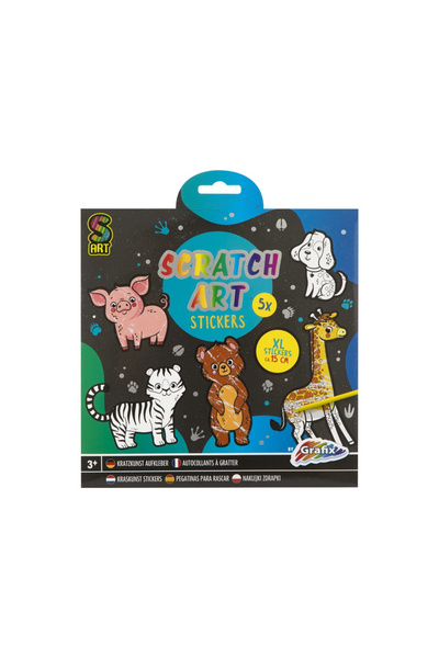 GRAFİX Творчески комплект, 5 XL стикери за изтриване, сини