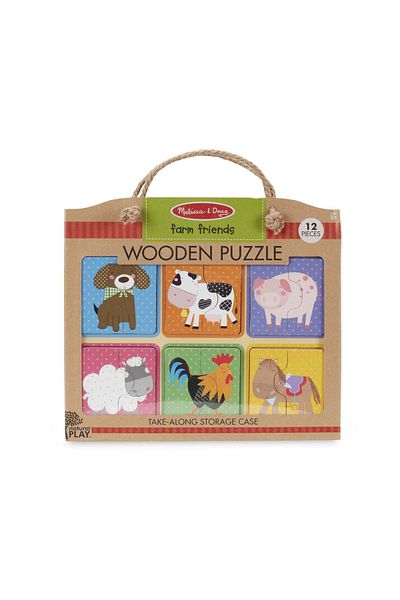 Melissa & Doug Moje první ekologické dřevěné puzzle Farmáři