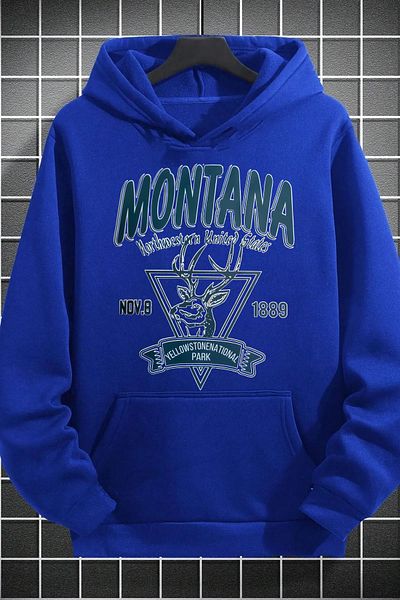 memowear Унисекс суитшърт с щампа на саксофон Montana NO: 9
