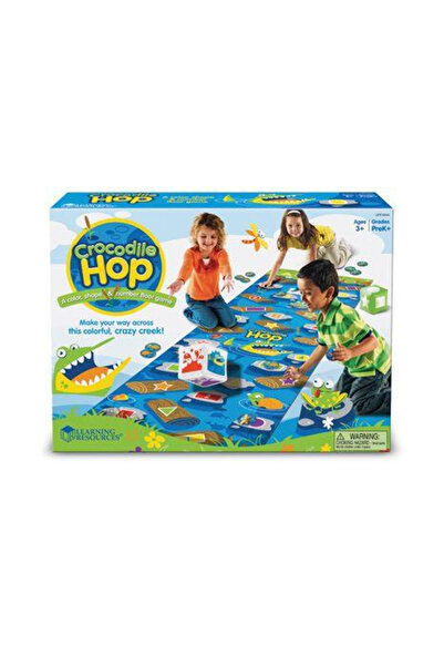 Learning Resources Crocodile Hop - Crocodile Jump - numbers, shapes and colors activity mat for preschoolers