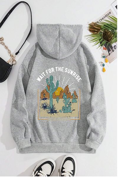 memowear Unisex φούτερ με θέμα Arizona Çol σε γκρι χρώμα