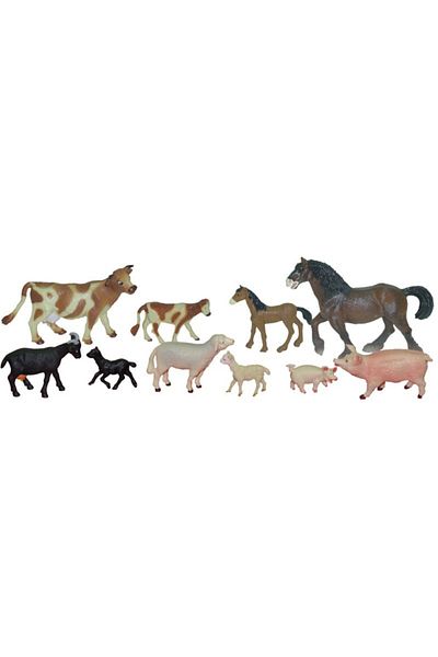 Miniland Animale domestice cu puii set de 10 figurine - Miniland