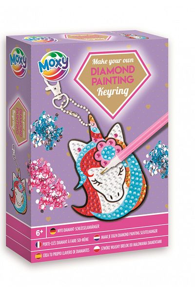 GRAFİX Creative DIY set, Create your own rhinestone keychain, Diamond Paint, Grafix