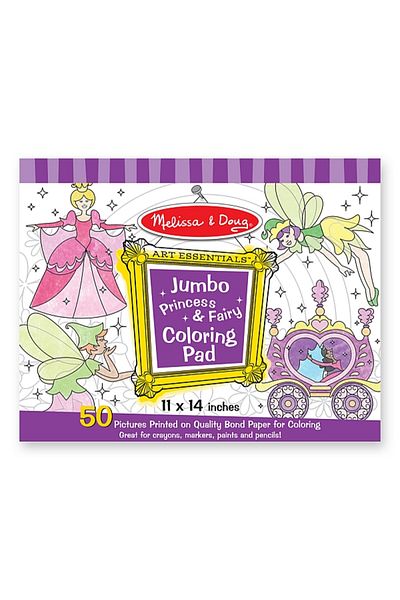 Melissa & Doug Caiet jumbo cu desene pentru colorat Printese si Zane Melissa and Doug