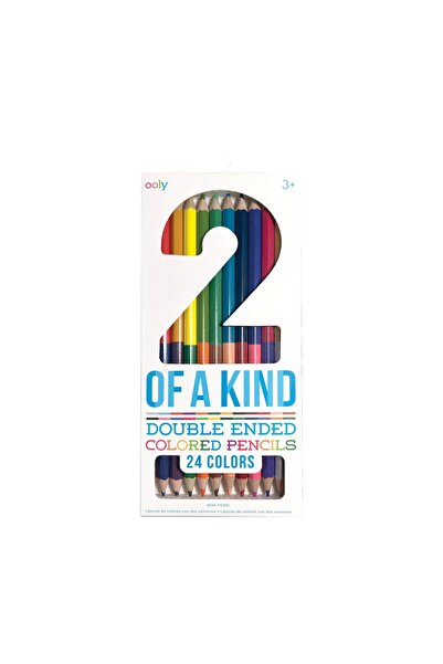 Ooly Double-ended colored pencils - set of 12 pencils, 24 colors, 2 of a Kind