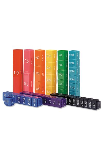 Learning Resources Turnul fractiilor - cuburile echivalentei - set educativ