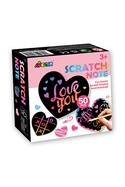 AVENİR Set de razuit - Notite in forma de Inima - 50 de cartonase