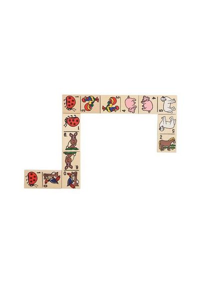 Goki Domino Animals In Wooden Box