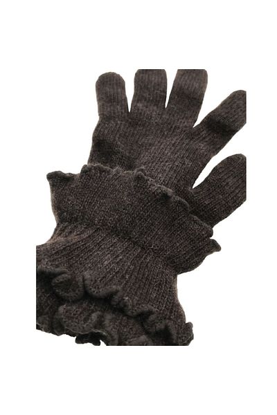 AXE SPORTSWEAR Winter Brown Ruffled Wool Knitwear Gloves Glove - Women