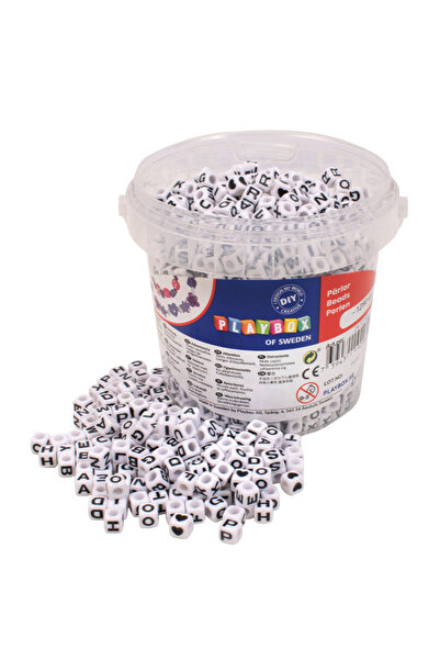 Playbox Set 1250 De Margele Cub De Insirat Cu Litere, Diametru 6.5 Mm
