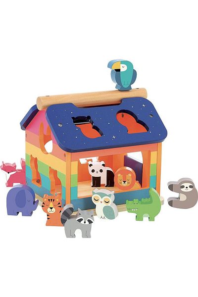 Vilac Rainbow house with shapes - High quality educational toy for children