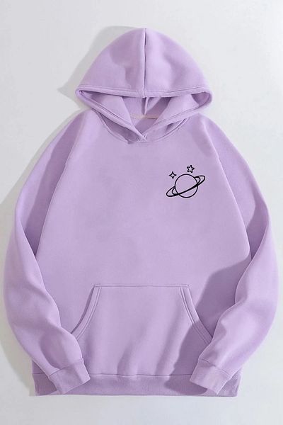 memowear Φούτερ Unisex Saturn Printed Lilac